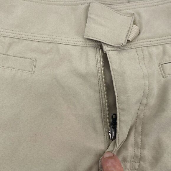 Patagonia Womens Walking Hiking shorts Pockets Logo Tan Size 2 - Picture 7 of 12